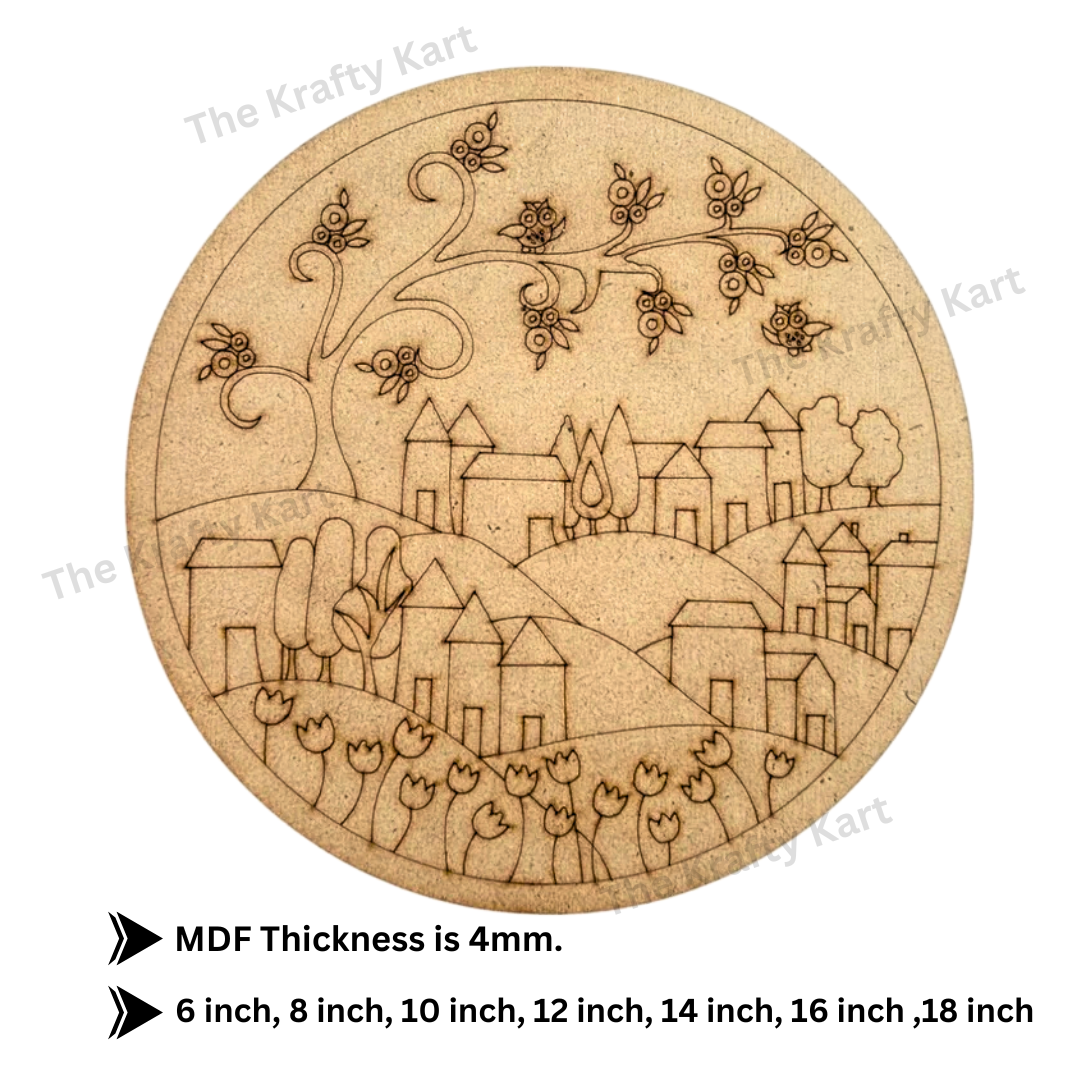 Pre Marked Round City Mdf