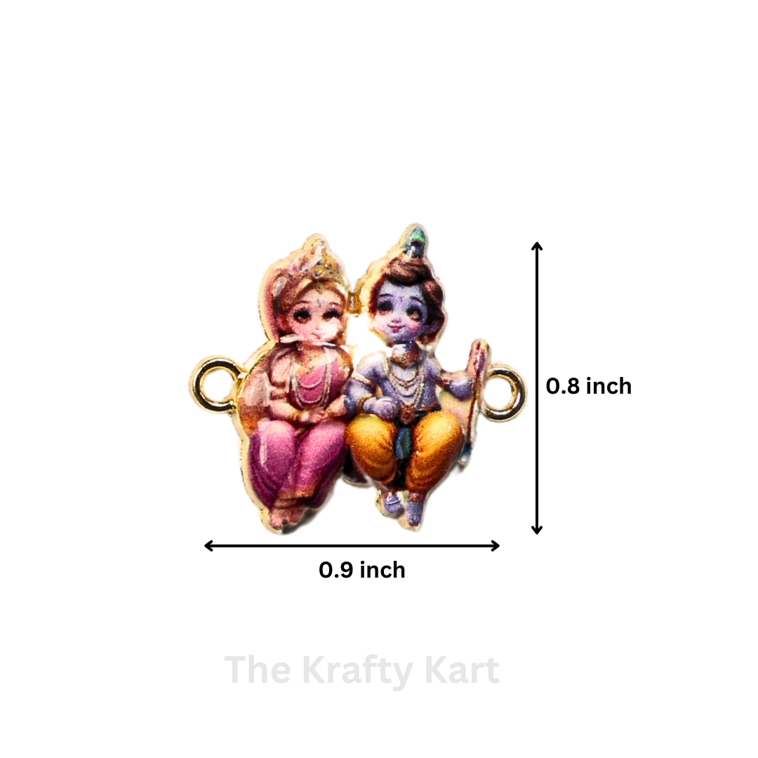 3D Rakhi Charm - Radha & Krishna (B)