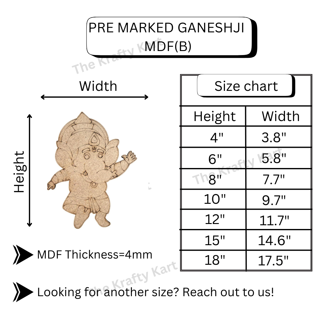 Pre Marked Ganeshji Mdf (B)