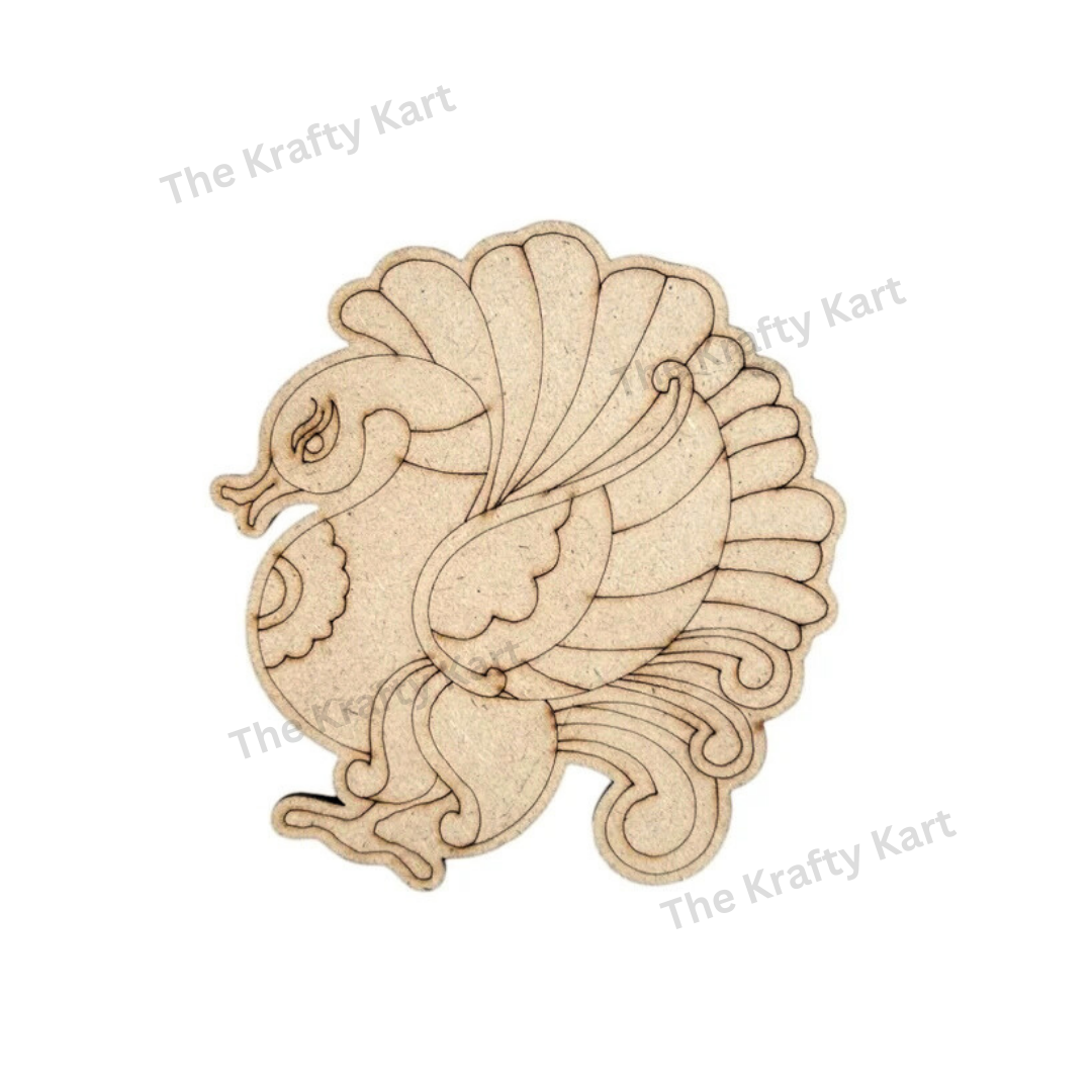 Pre Marked Peacock Mdf