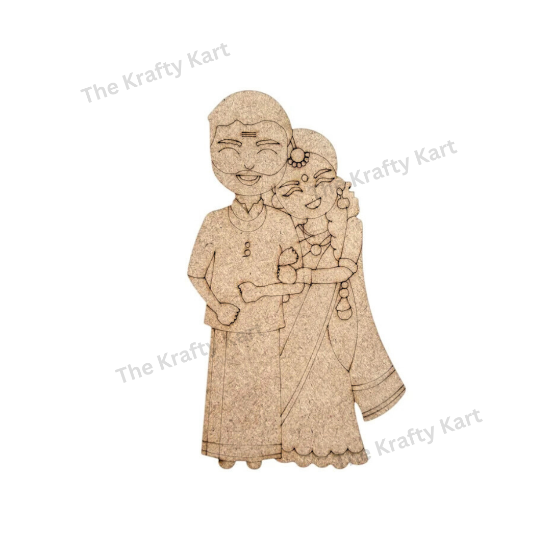 Pre Marked South Indian Couple Mdf