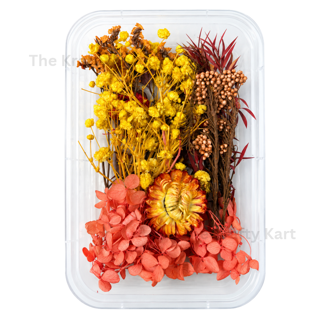 Yellow & Orange Dry Flower Box