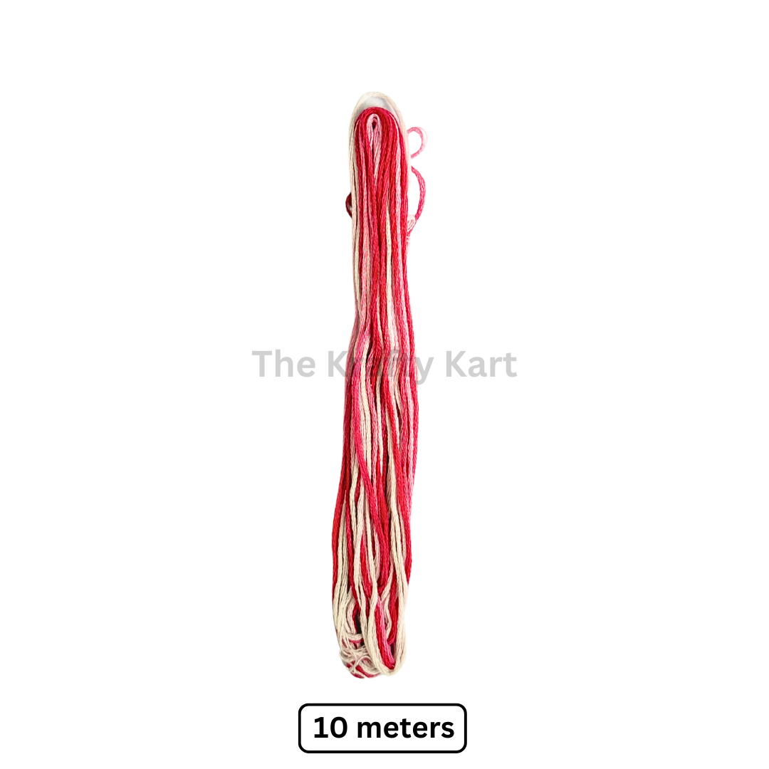 Rakhi Thread - Rani Pink & White