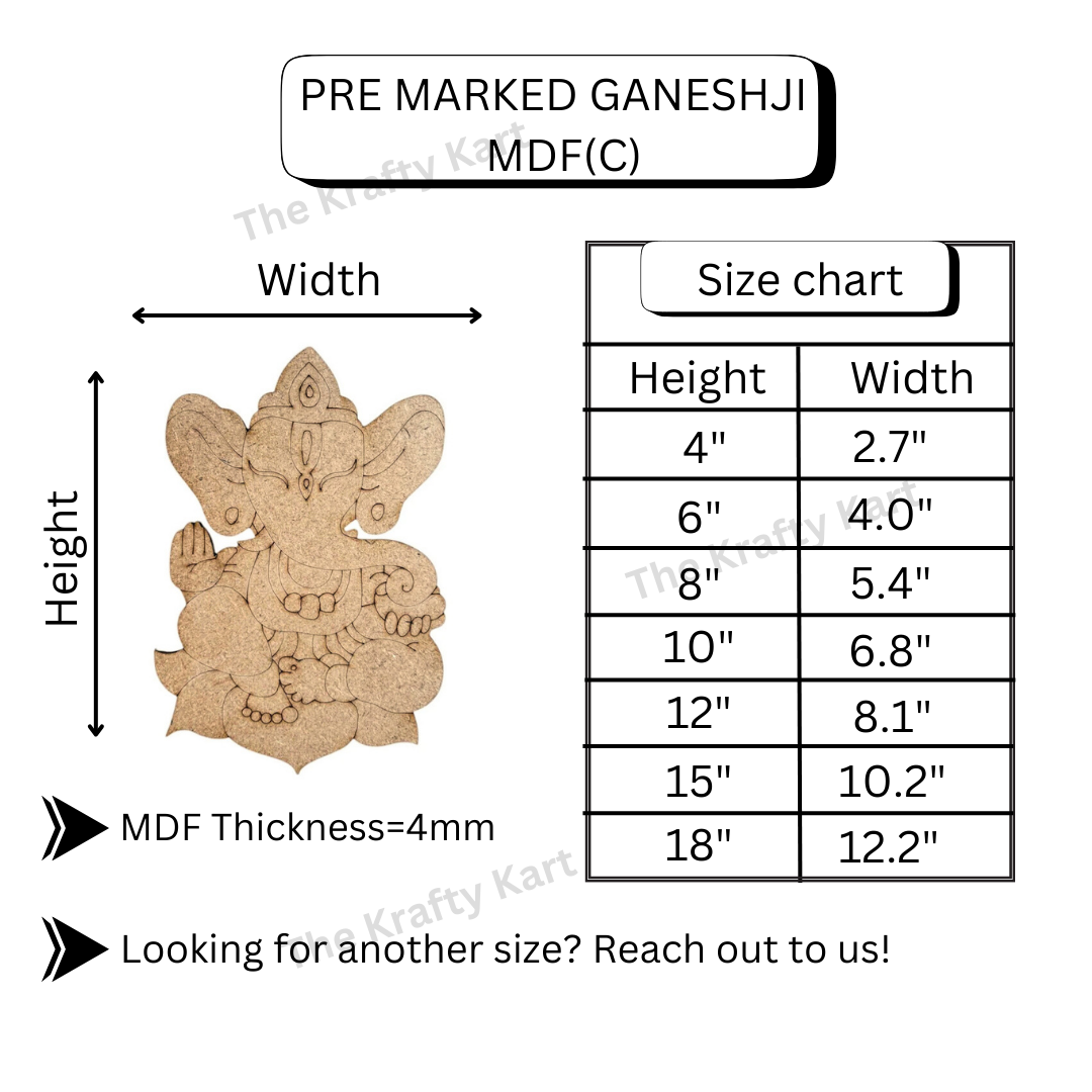 Pre Marked Ganeshji Mdf (C)