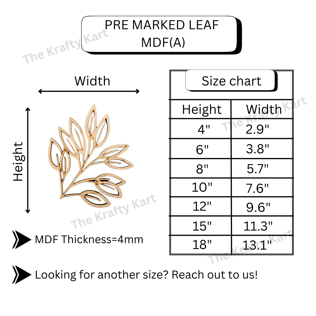 Pre Marked Leaf Mdf (A)