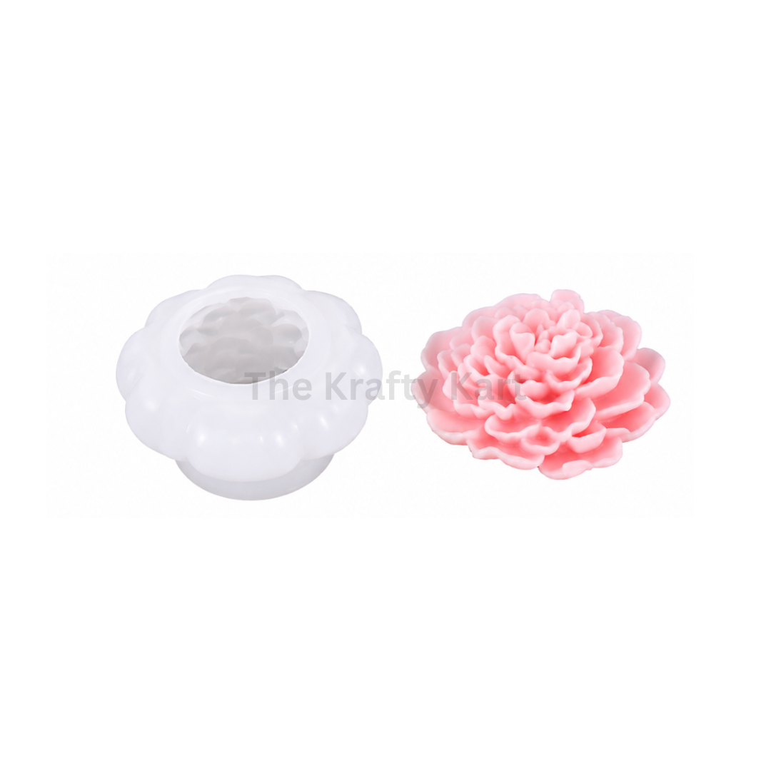 3D Lotus Bloom Candle Mould (B)