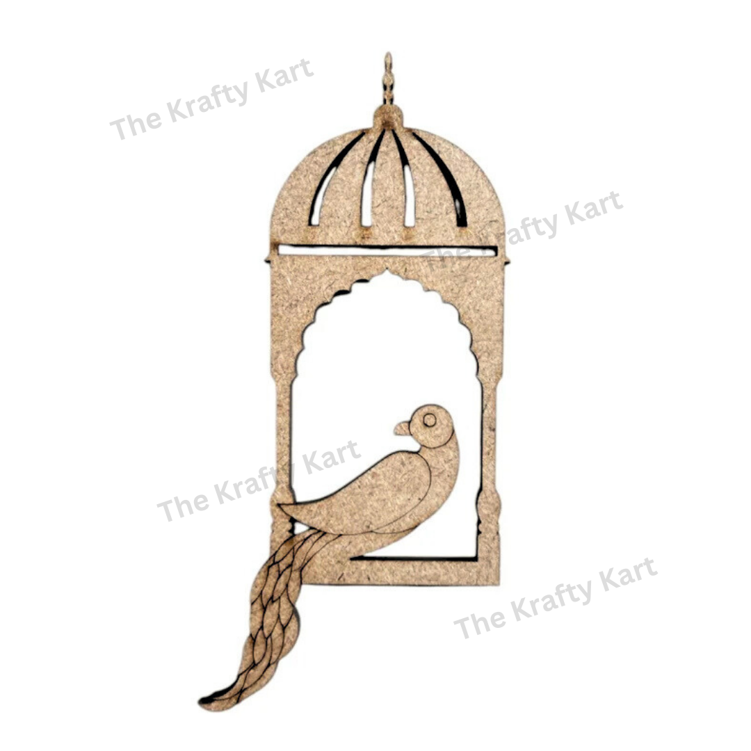 Pre Marked Parrot With Cage Mdf