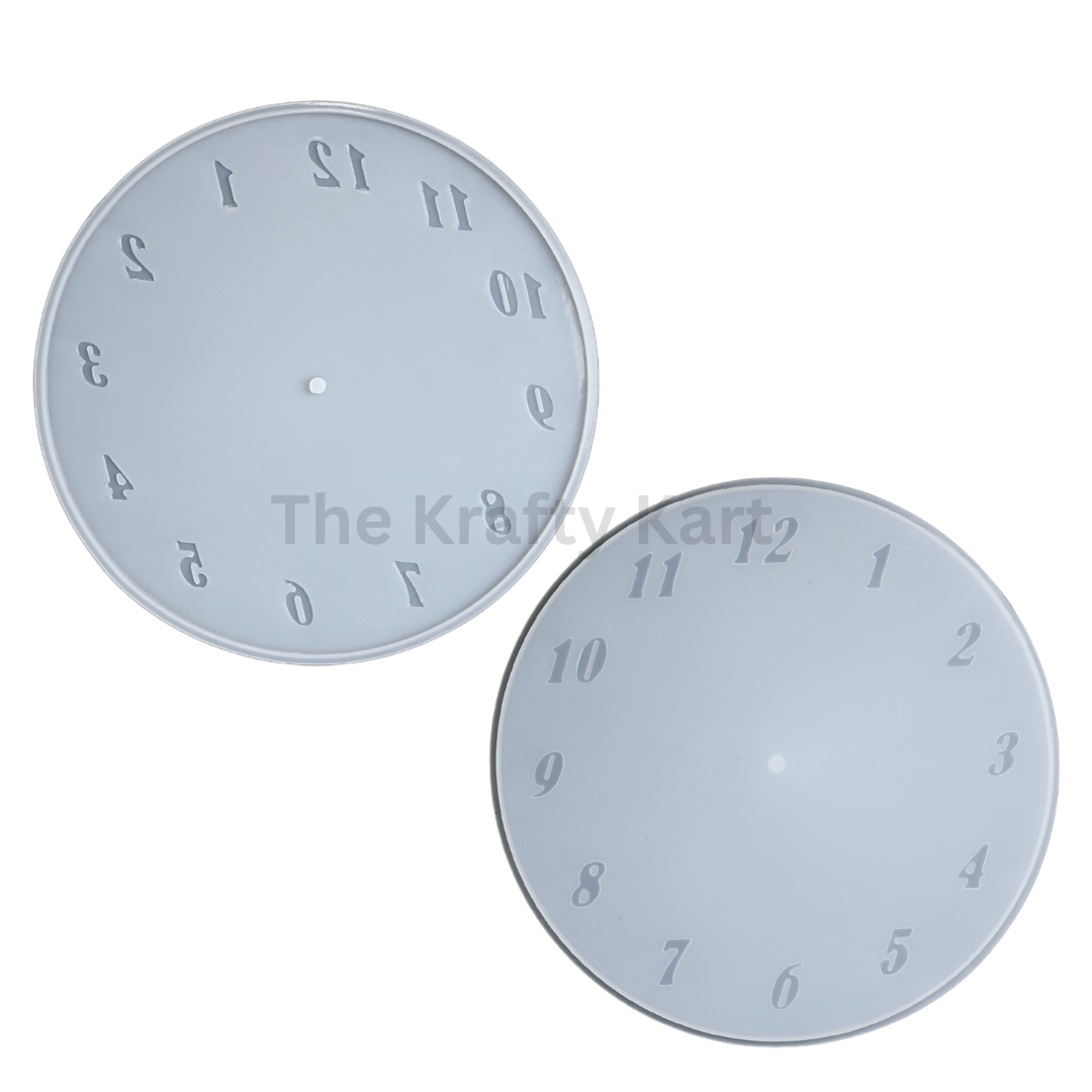 English Number Clock Mould (10")