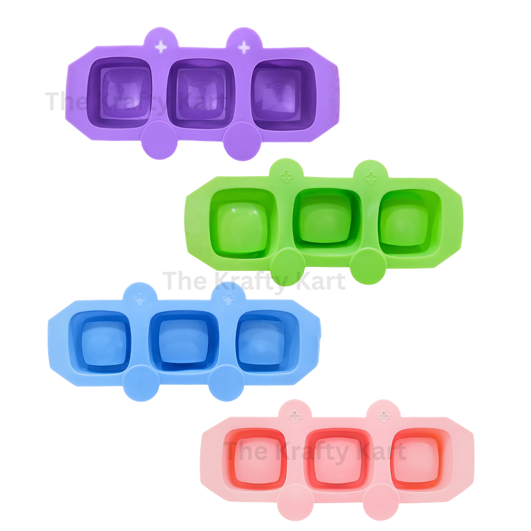 3Pcs Square T-Light Holder Mould