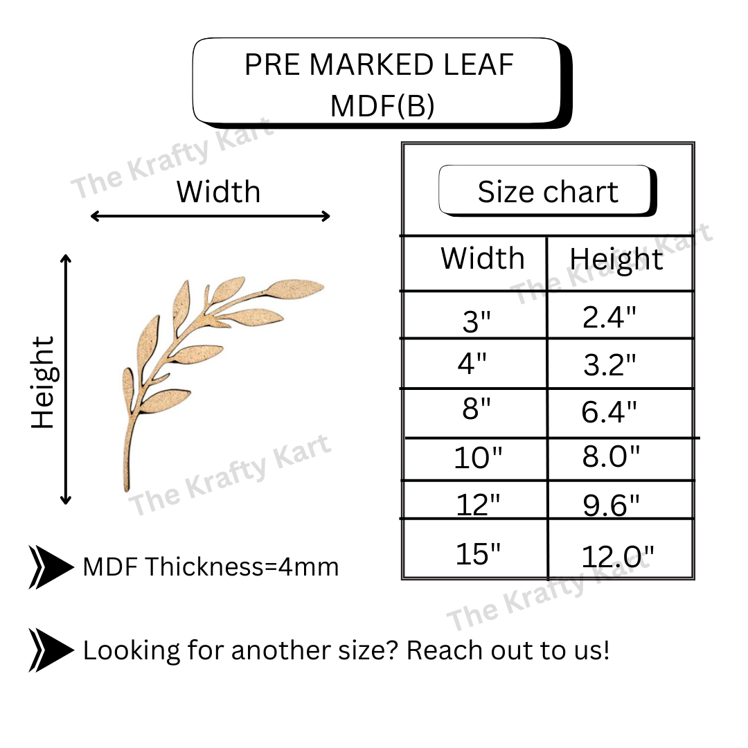 Pre Marked Leaf Mdf (B)
