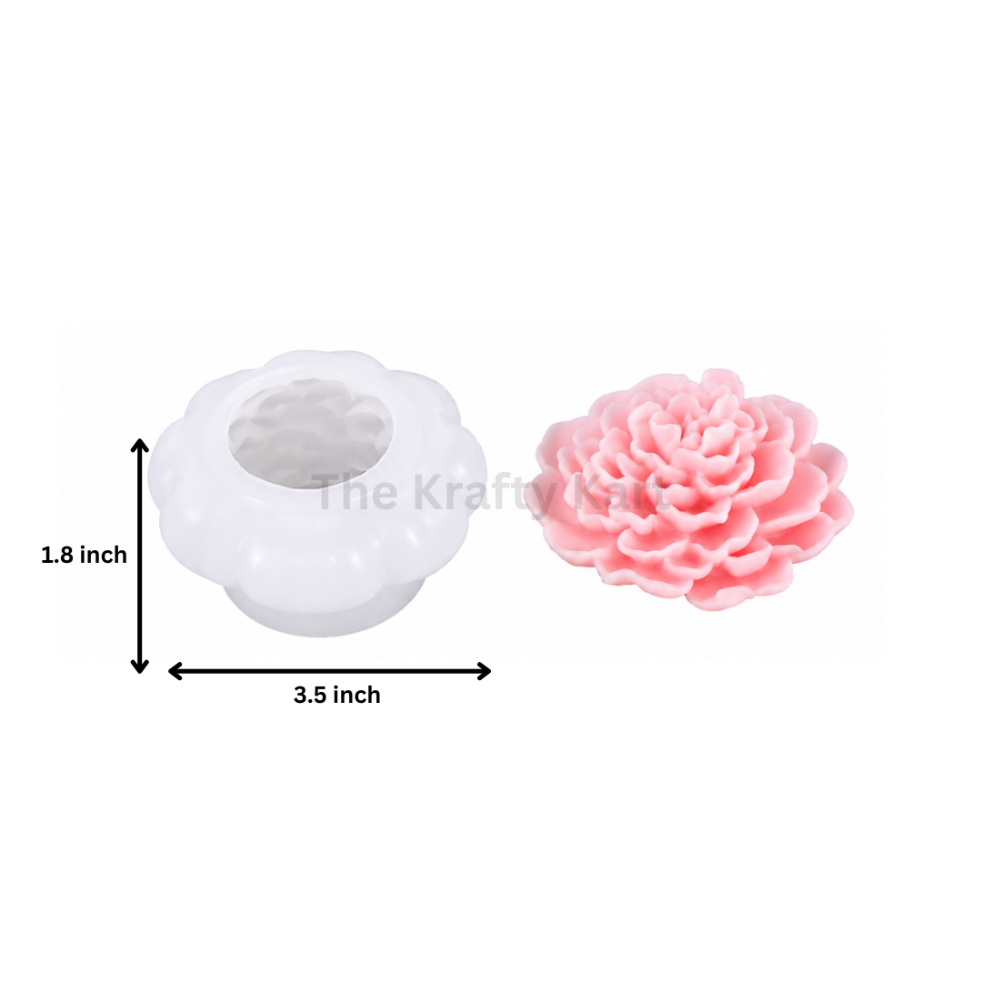 3D Lotus Bloom Candle Mould (B)