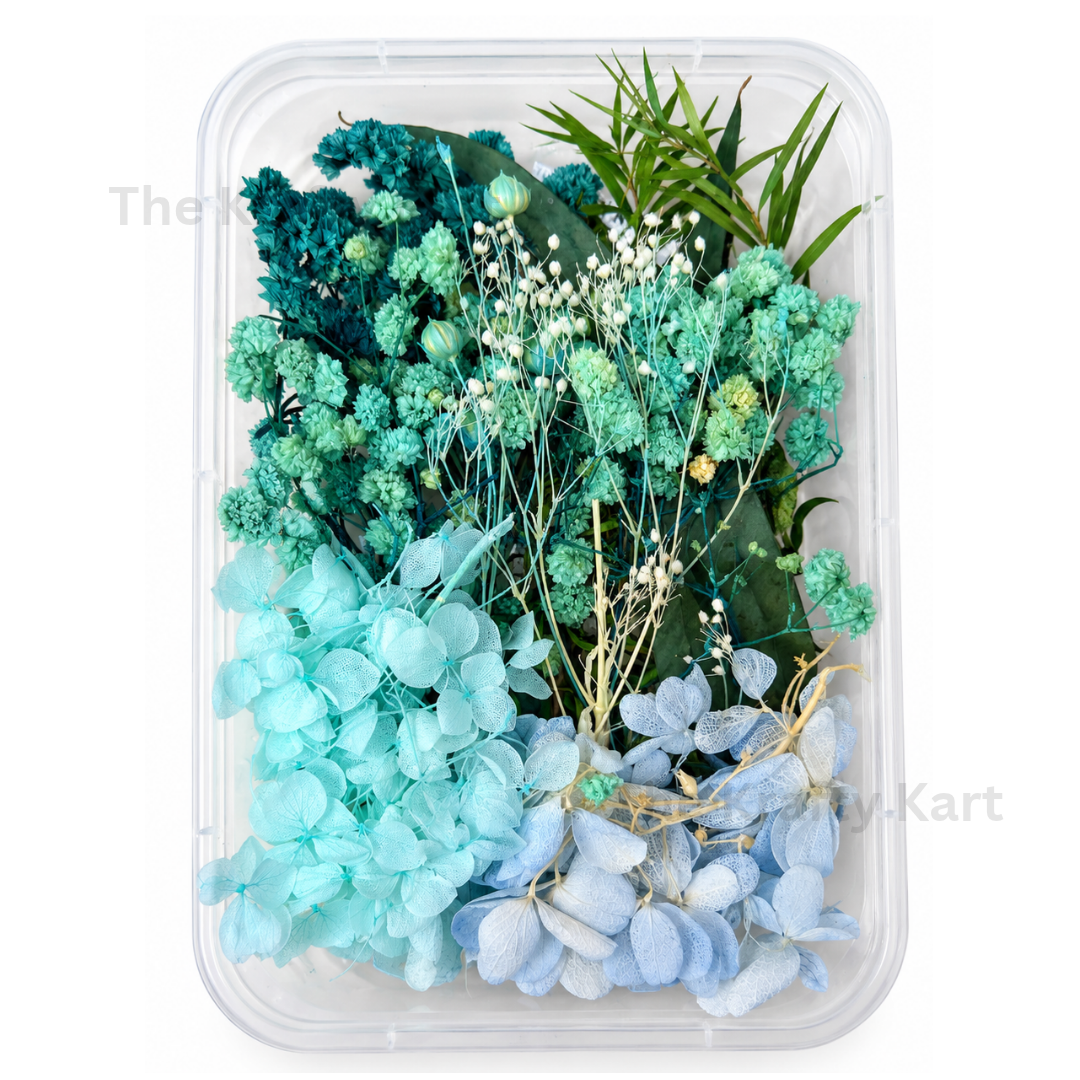 Aquamarine & Light Blue Flower Box