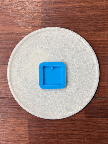 SQUARE BORDER KEYCHAIN BLUE MOULD