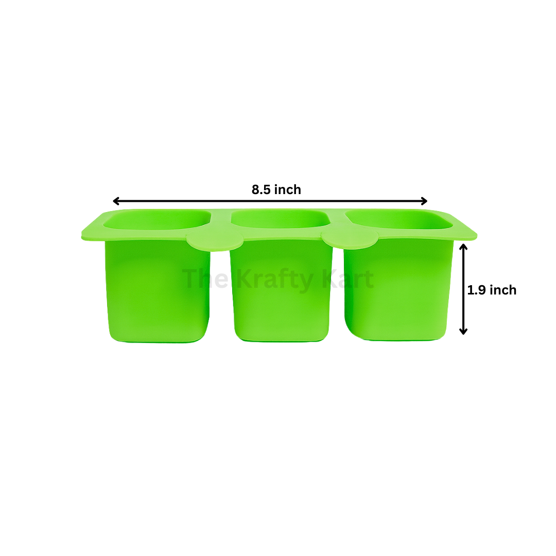3Pcs Square T-Light Holder Mould