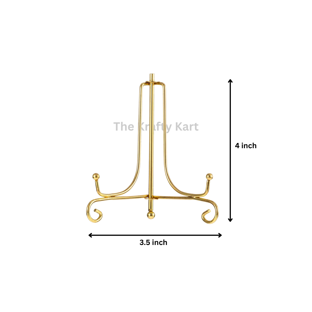 Foldable Curve Metal Stand (Golden)
