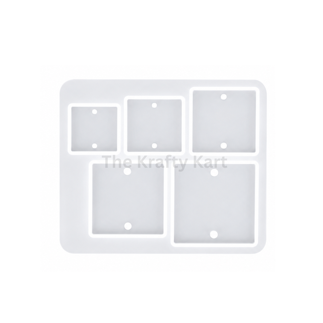 5 Cavity Square Jewellery & Rakhi Mould