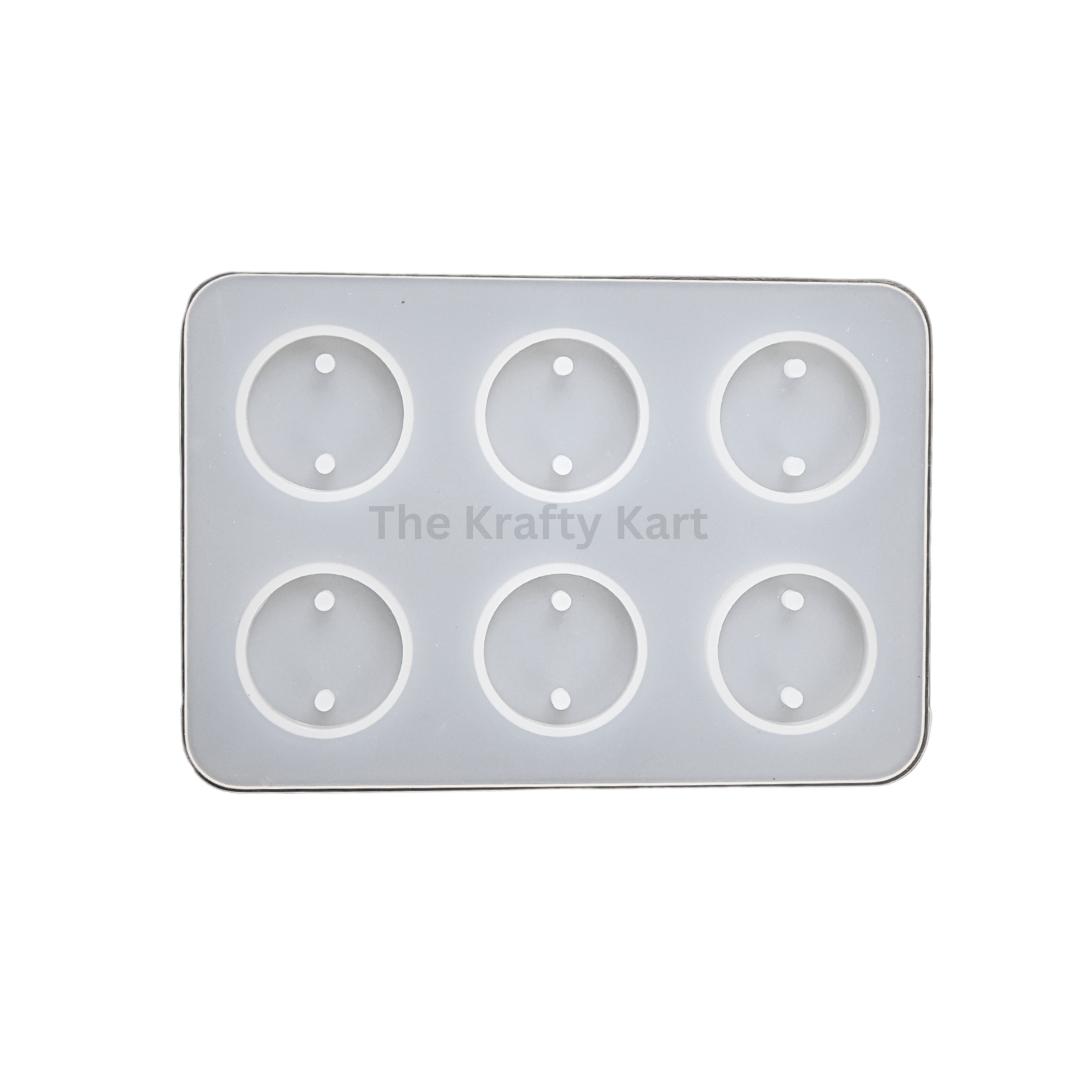 6 Cavity Small Round Rakhi Mould