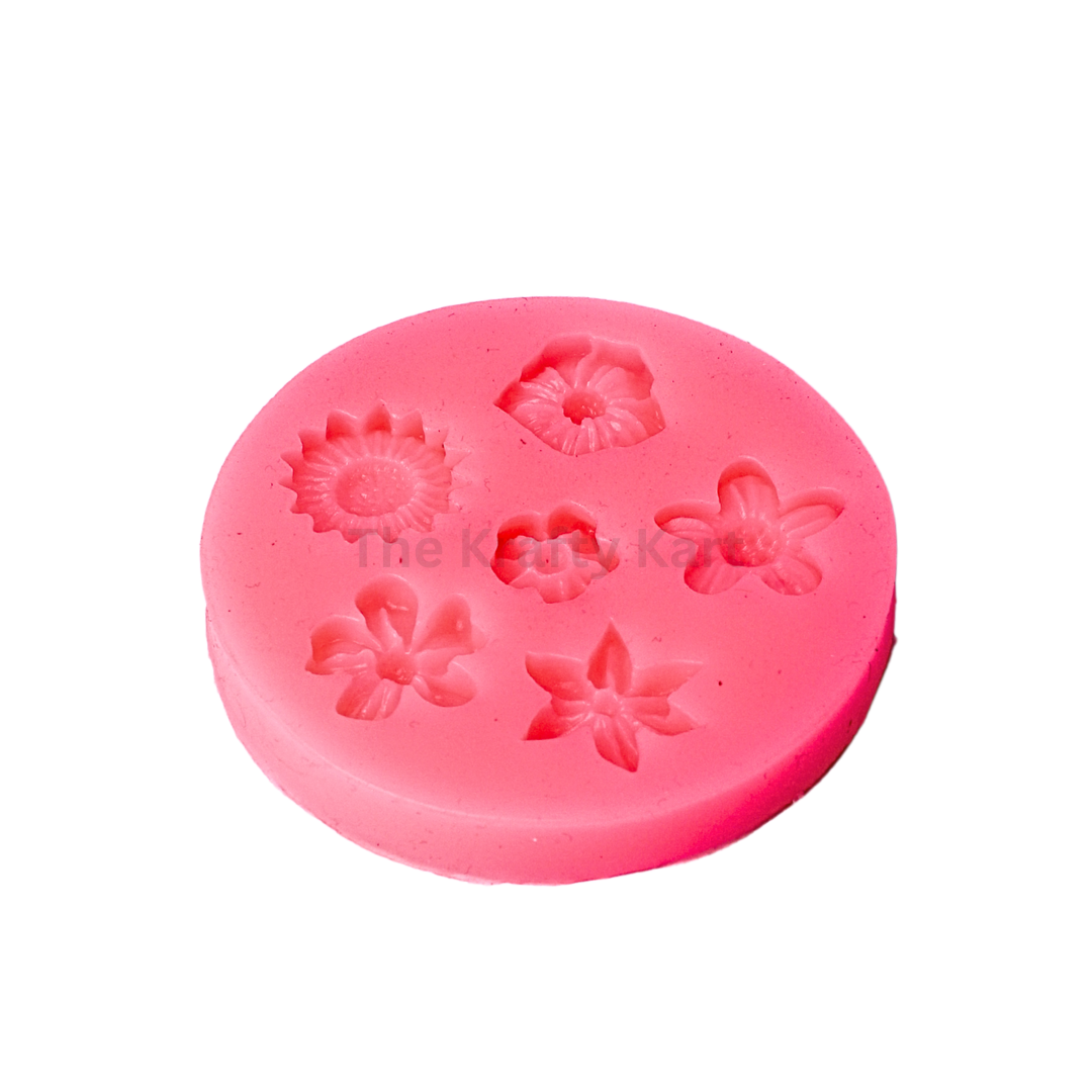 5 Cavity Flower Pink Candle Mould