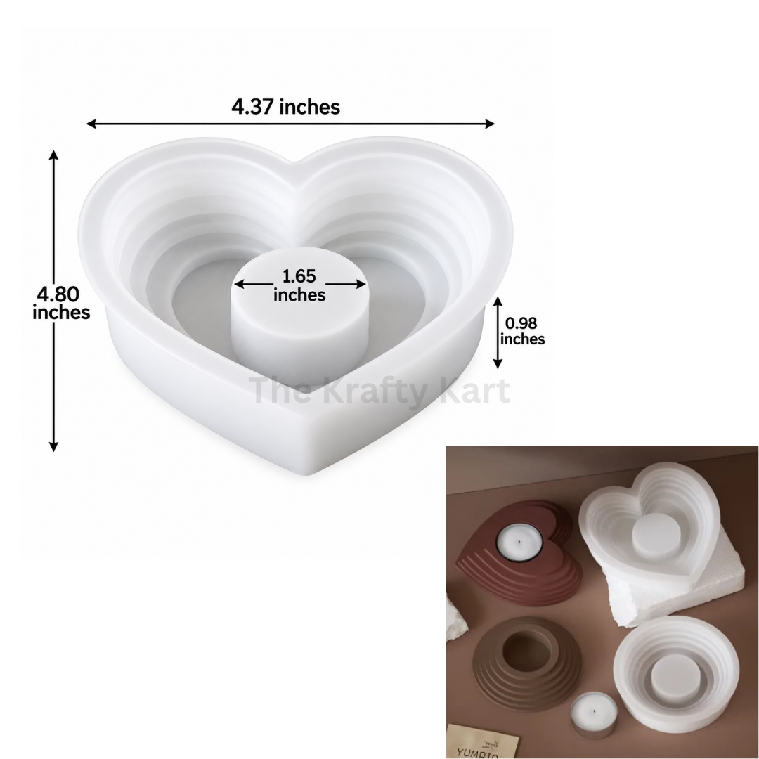 Heart Step T-Light Holder Mould