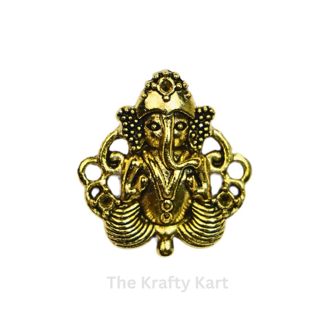 Golden Rakhi Charm - Ganeshji