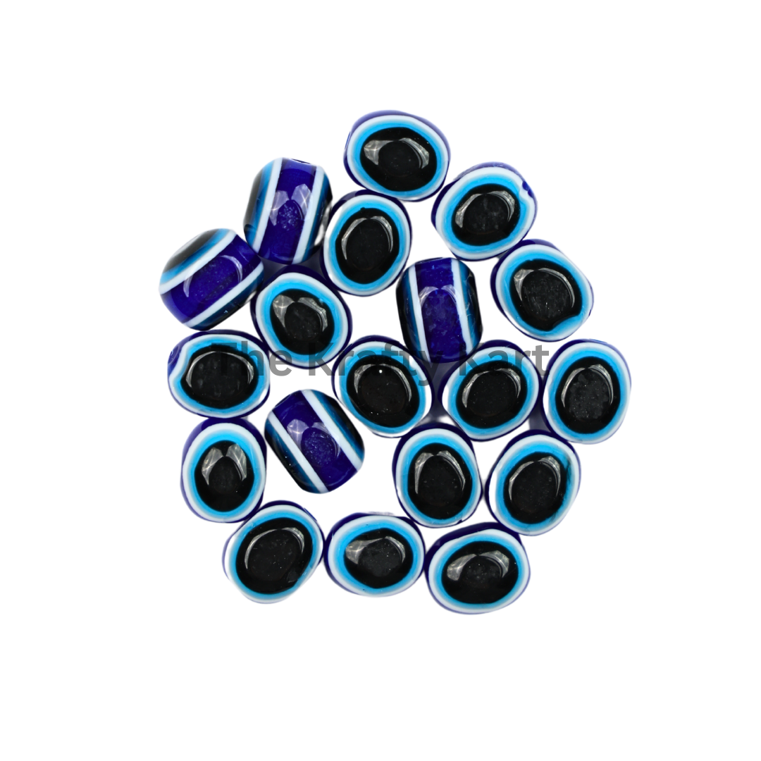 Oval Evil Eye Beads