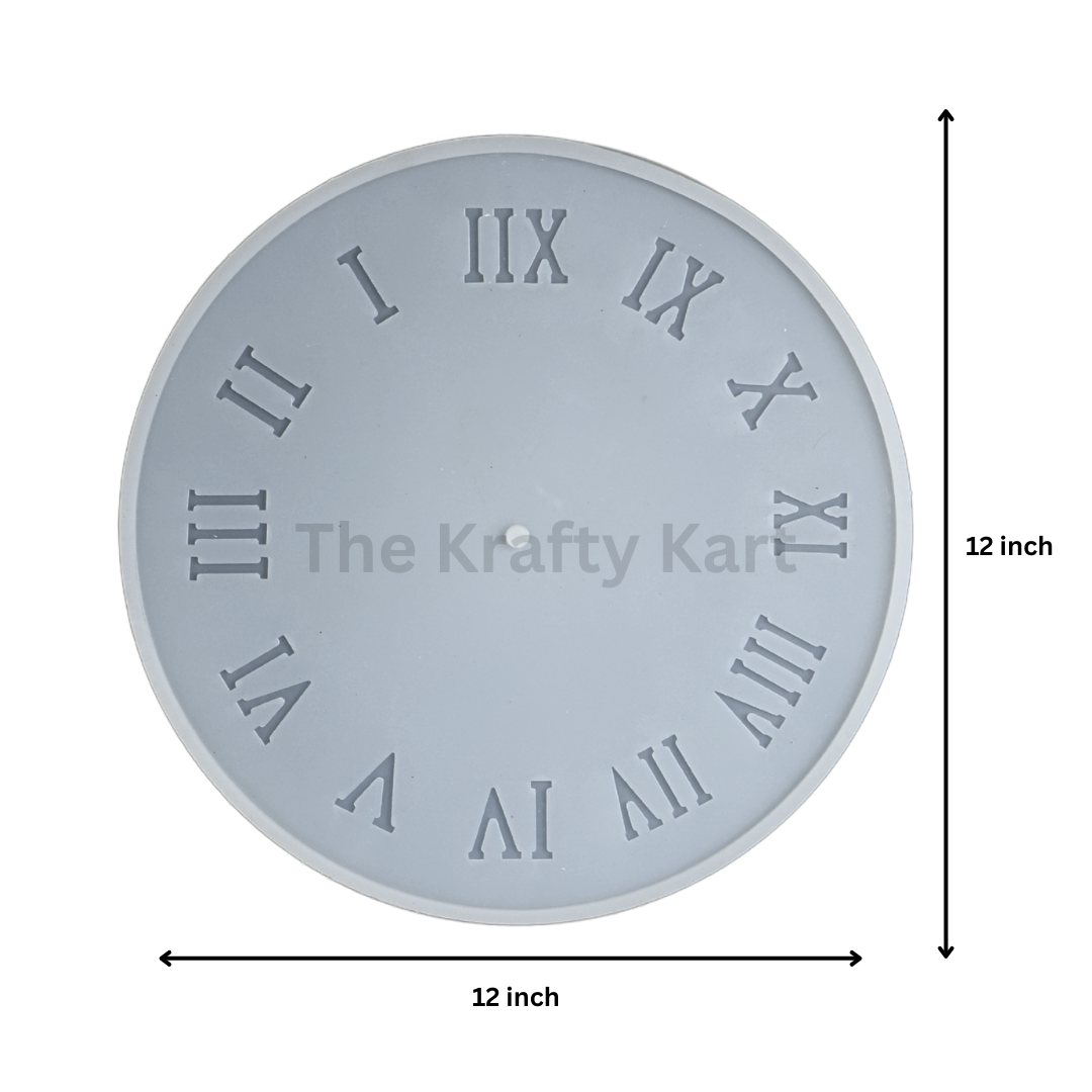 Roman Number Clock Mould (12")