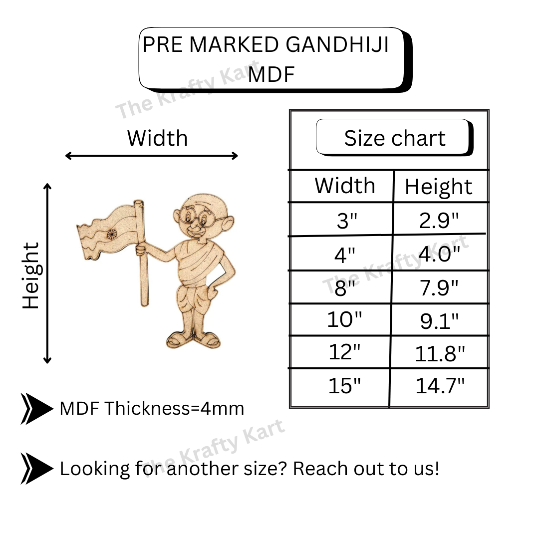 Pre Marked Gandhiji Mdf