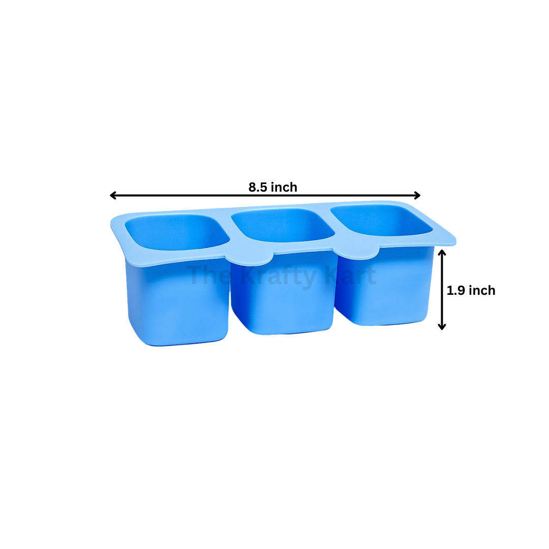 3Pcs Square T-Light Holder Mould