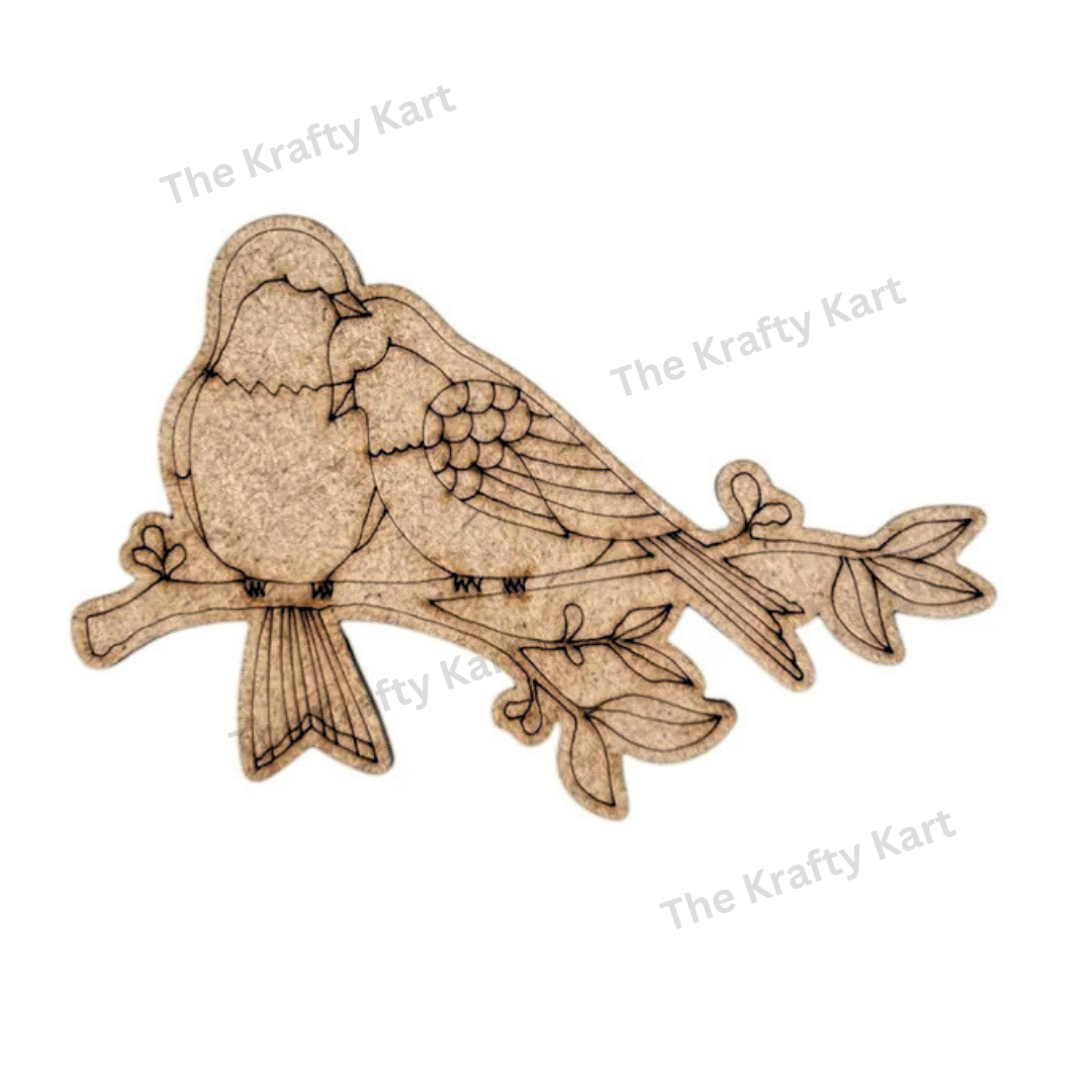 Pre Marked Love Birds Mdf