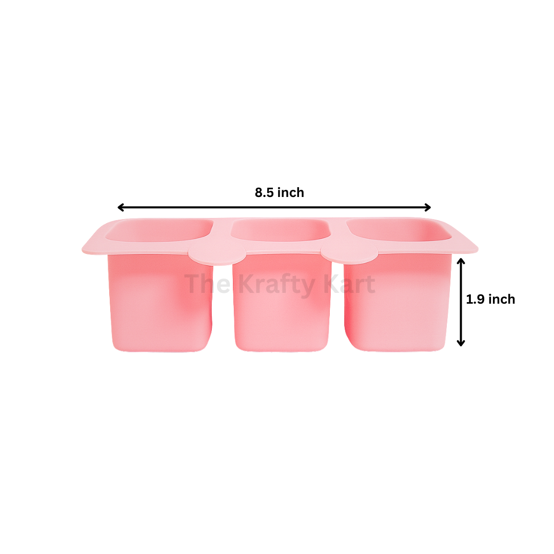 3Pcs Square T-Light Holder Mould