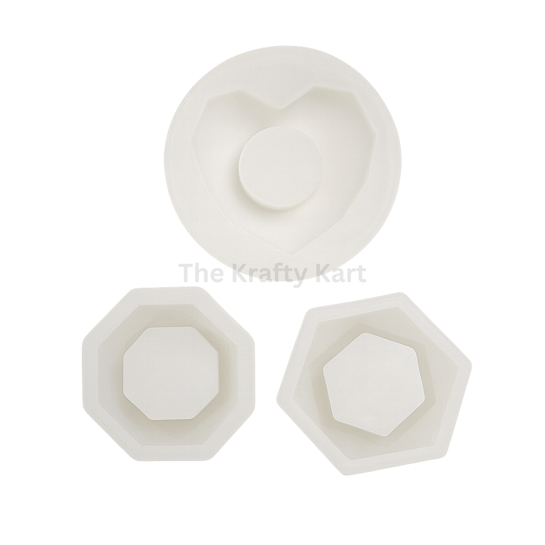 3Pcs T-Light Holder Mould