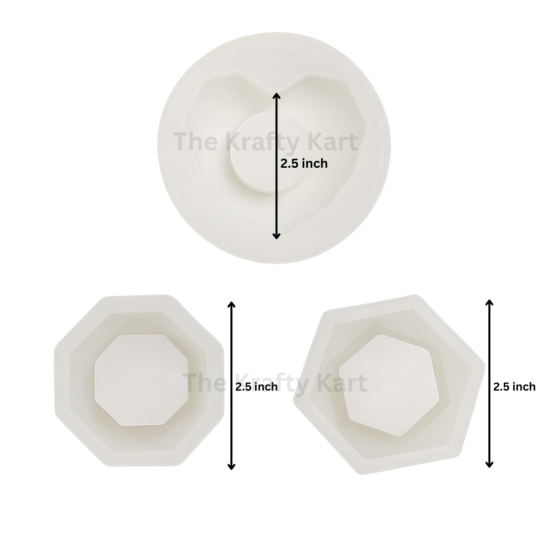 3Pcs T-Light Holder Mould