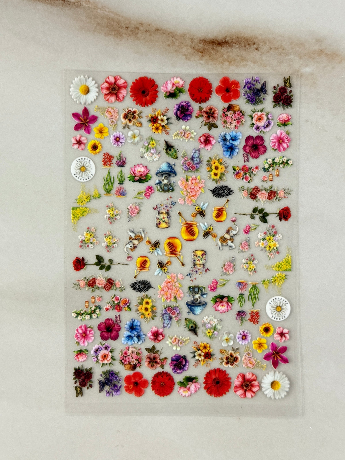 Mix Flower (R) - Peel Of Sticker