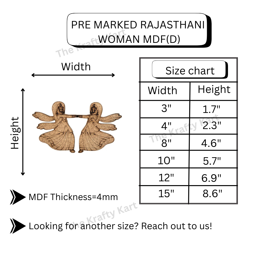 Pre Marked Rajasthani Woman Mdf (D)