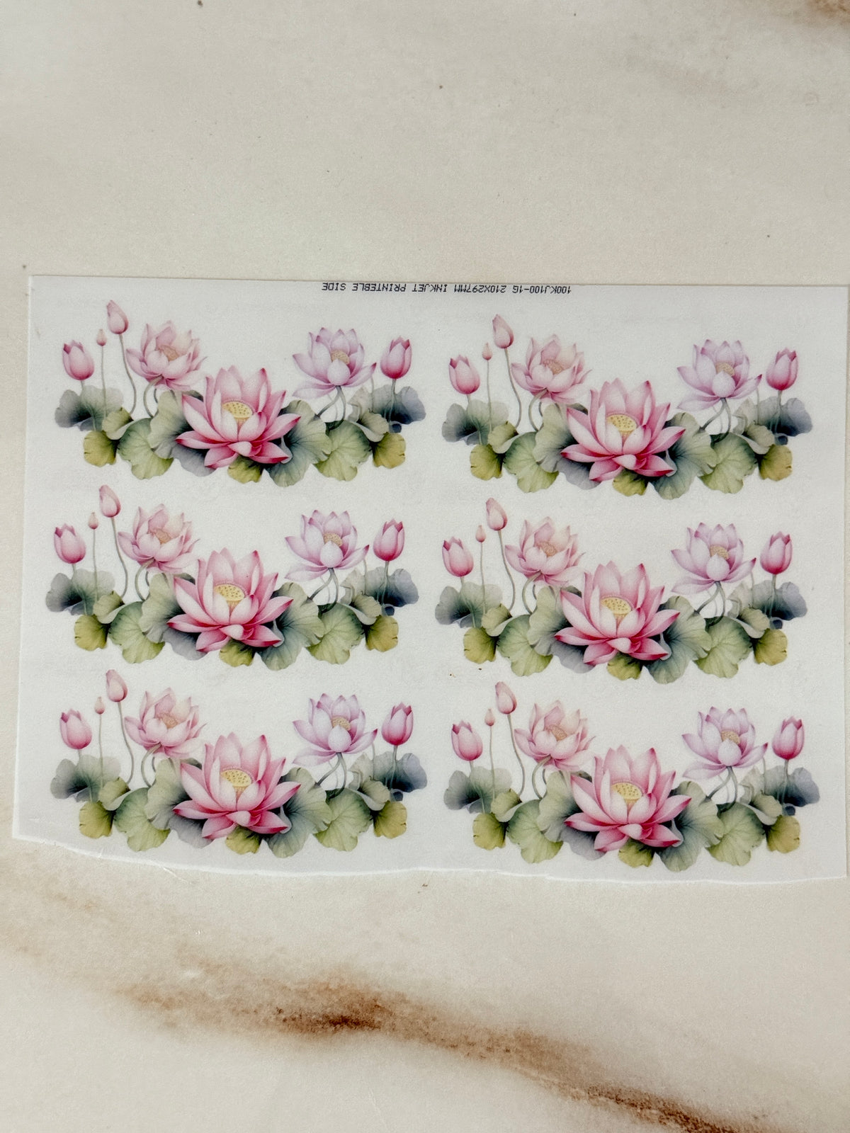A5 Insert Sheet- Lotus (A)