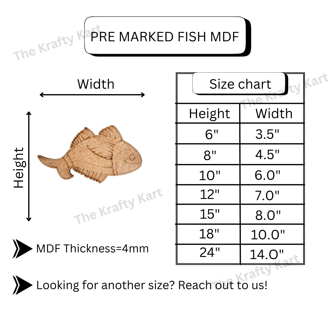 Pre Marked Fish Mdf