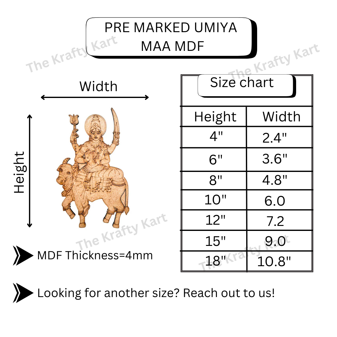 Pre Marked Umiya Maa Mdf