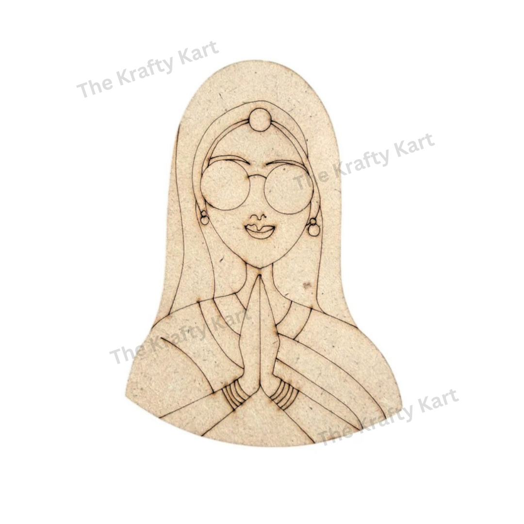 Pre Marked Rajasthani Woman Mdf (A)