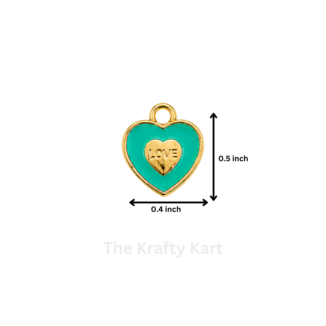 Anti-Tarnish Heart Charm Pendant (L)