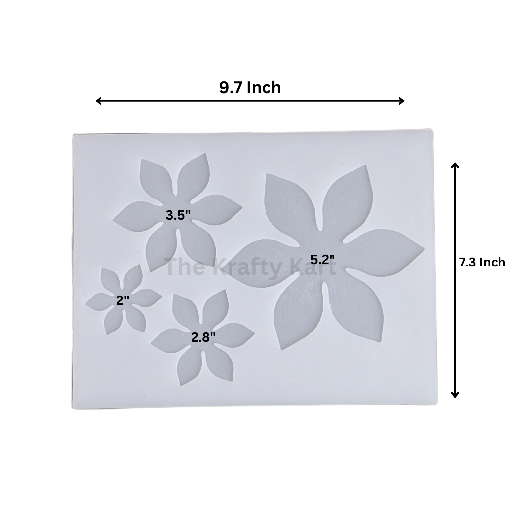 4 in 1 3D Flower Mould