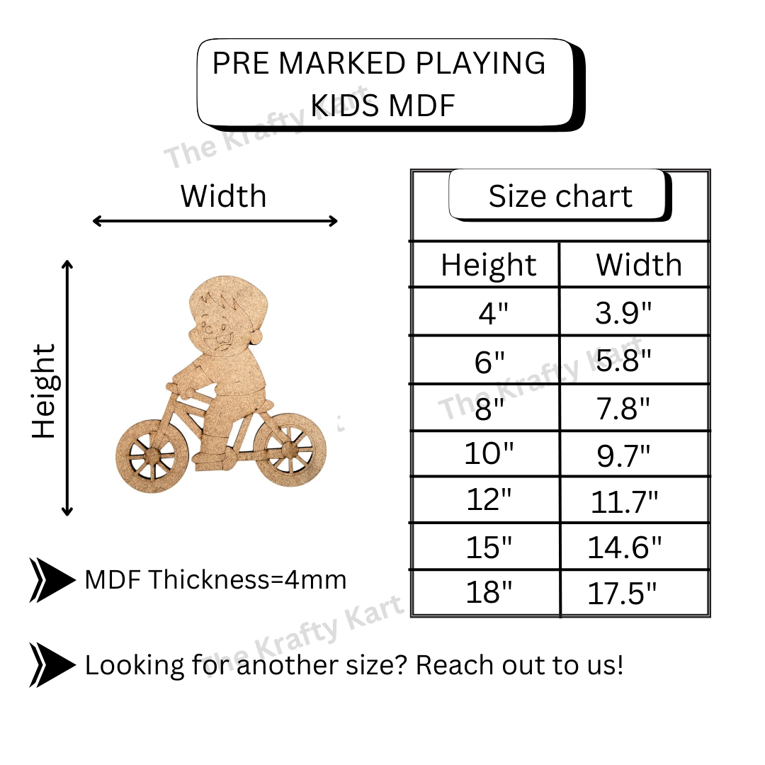 Pre Marked Playing Kids Mdf (B)