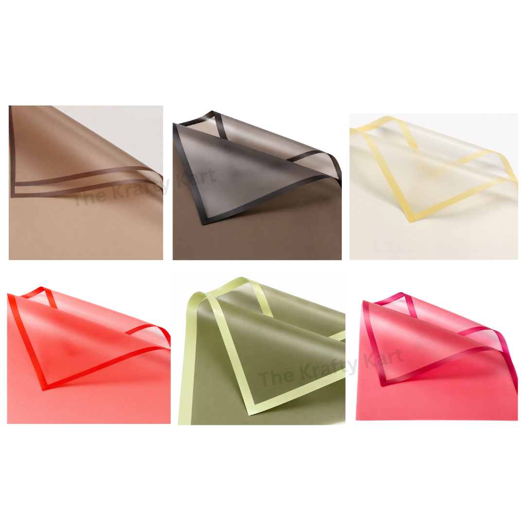 Wrapping Paper Plastic (Plain)(5 Sheets)
