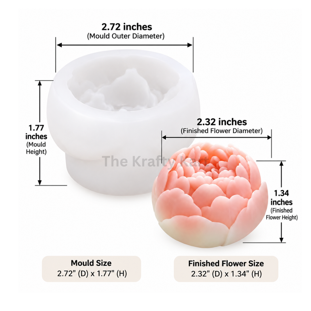 3D Blooming Lotus Flower Candle Handmade Mould