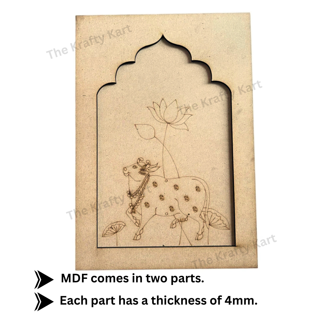 Pre Marked Mdf - Cow (D) (Jharokha)