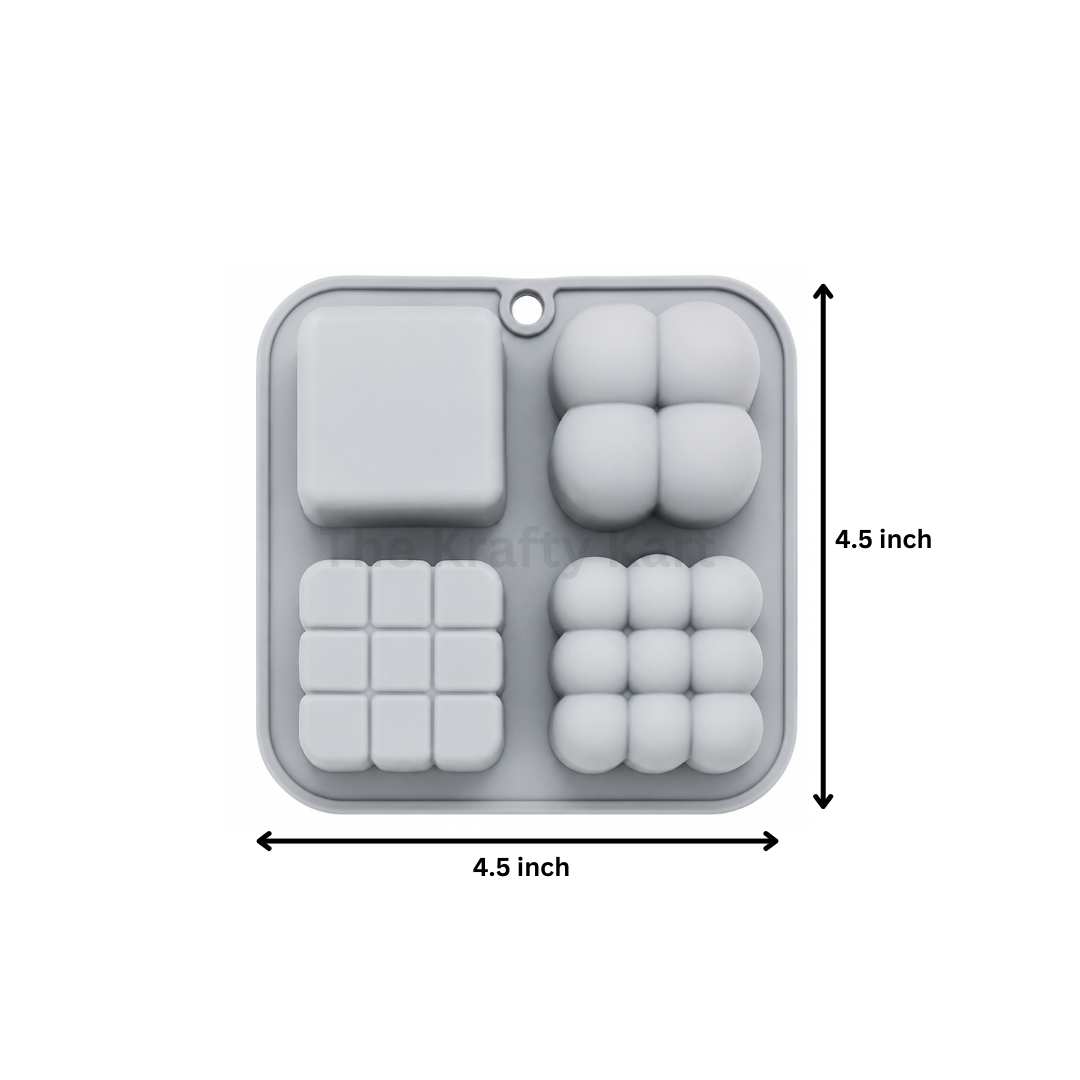 Small Rubic Cube/ Bubble Candle Mould