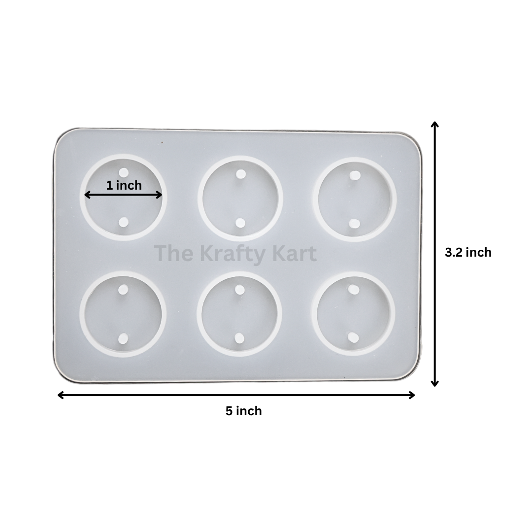 6 Cavity Small Round Rakhi Mould