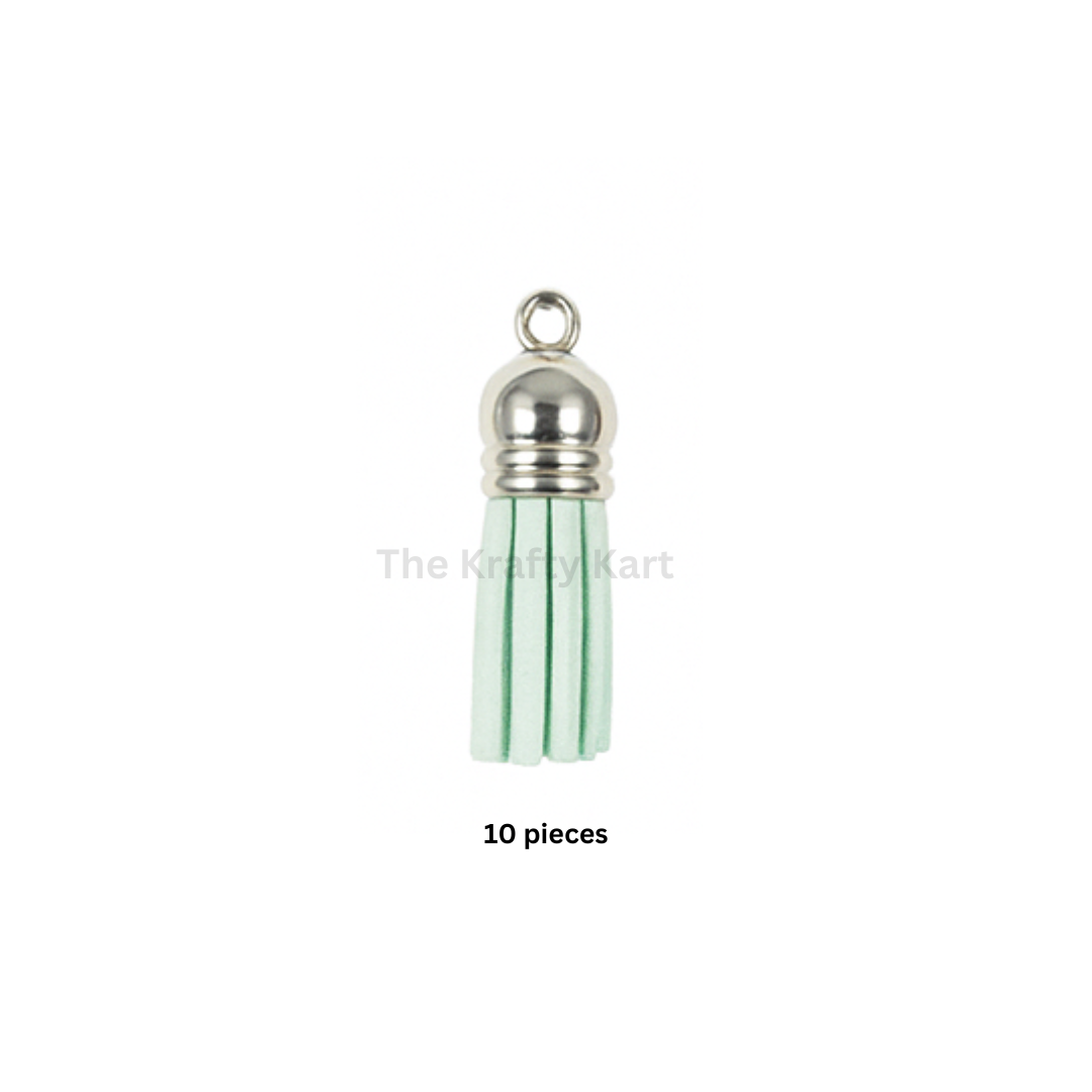 Silver Cap Tassels (10pcs)