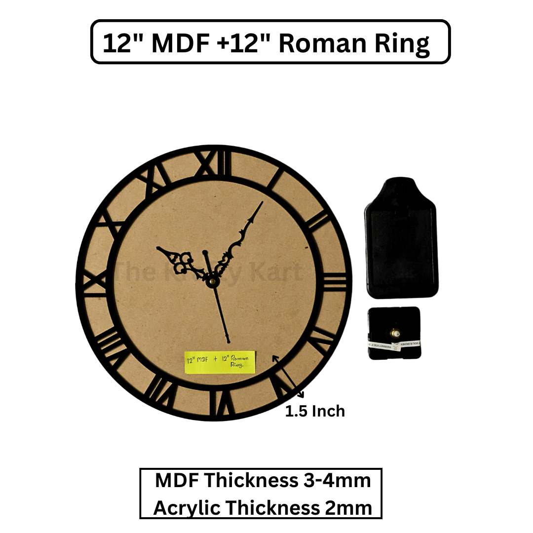 Border Roman Ring Clock Set