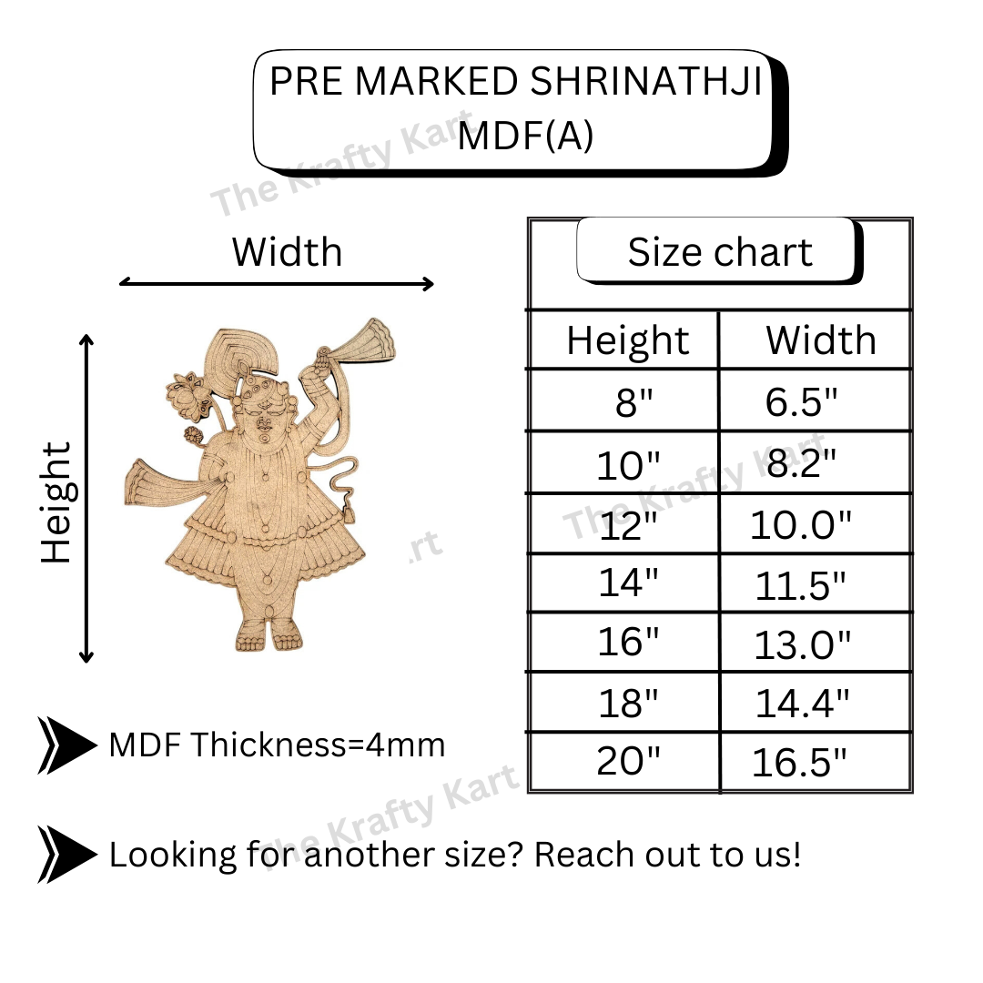 Pre Marked Shrinathji Mdf (A)