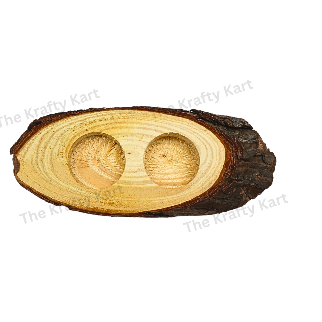 Oval Wooden Candle Stand (B)